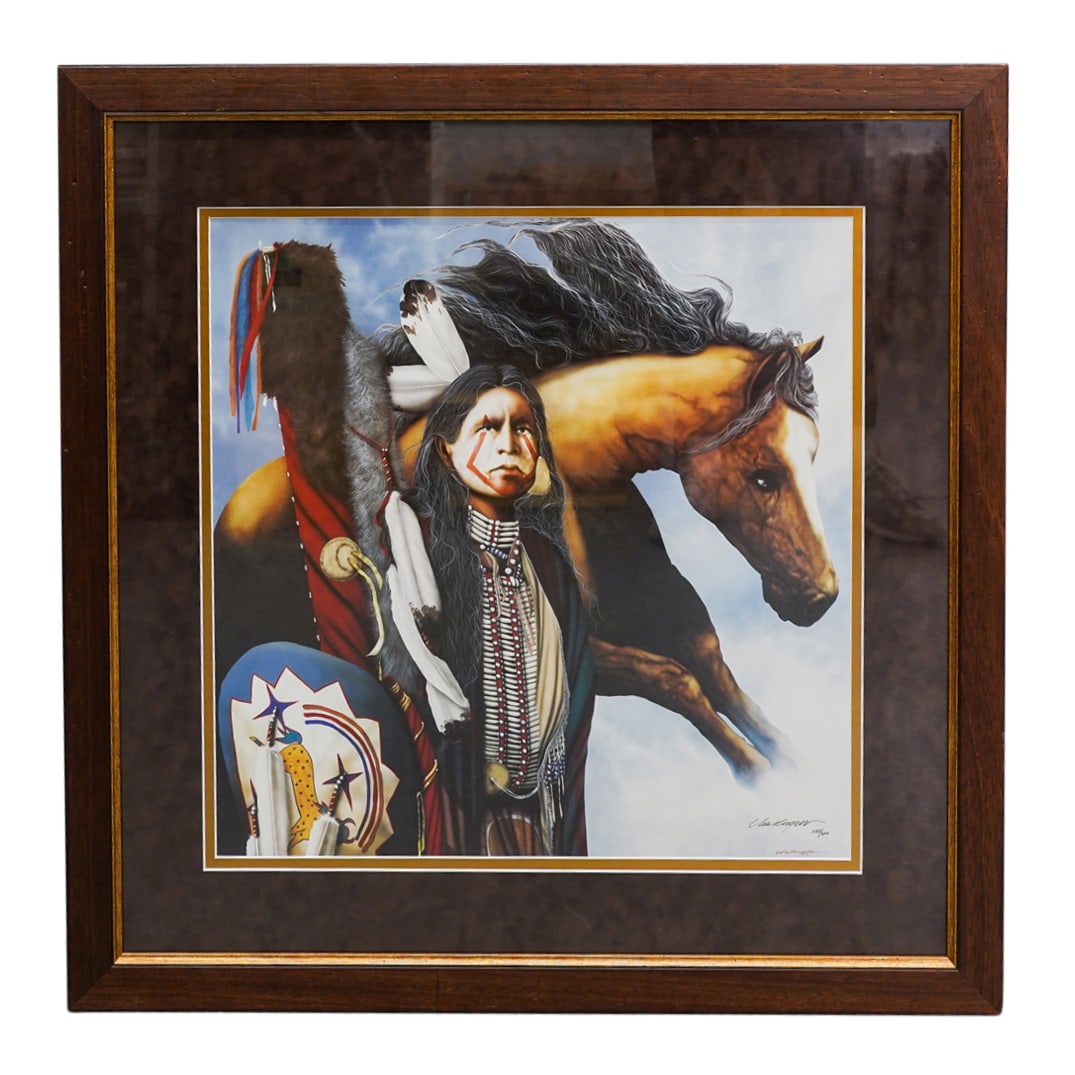 J. D. Challenger (American, 20th Cent.) "Whirlwind Horse" Lithograph Print (1 of 5)