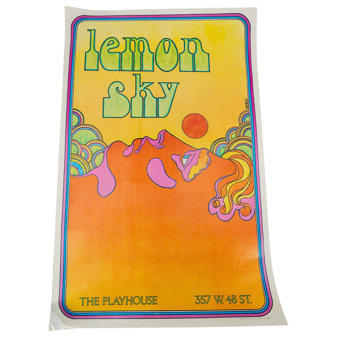 Psychedelic Art Poster Lemon Sky by David Byrd (1 of 7)