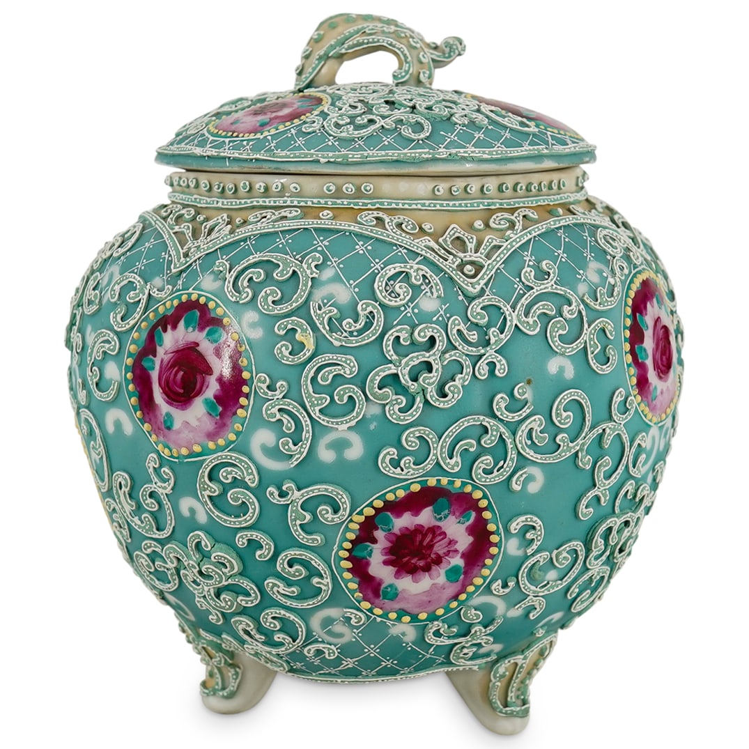 Nippon Teal Green Biscuit Jar (1 of 8)