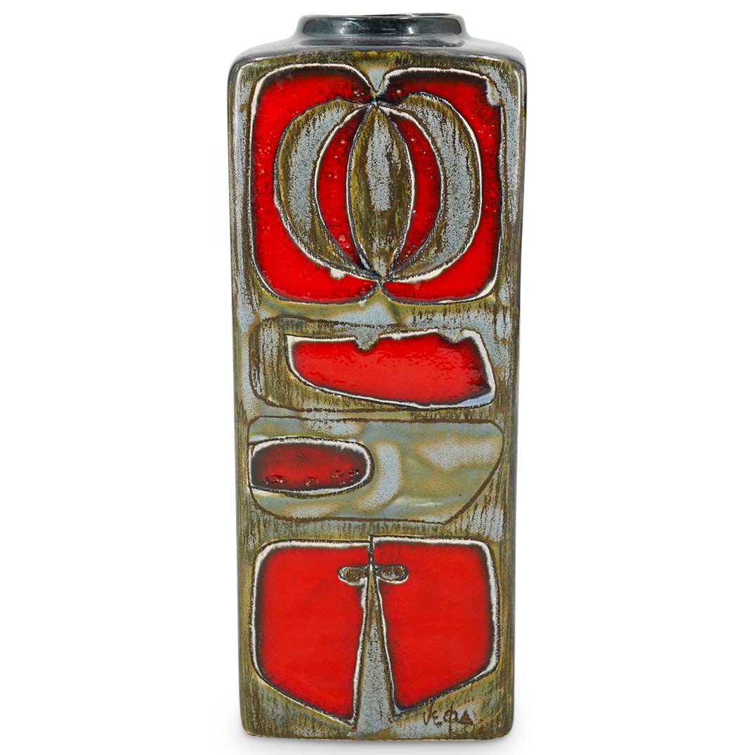 Mid Century Italian Signed Abstract Modernist Pottery Vase (1 of 7)