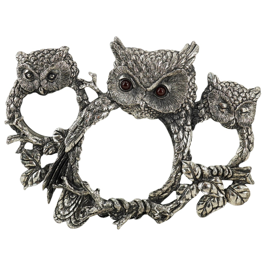 Arthur Court 1994 Trio Owl Heavy Silver-Plated Easel Picture Frame (1 of 7)