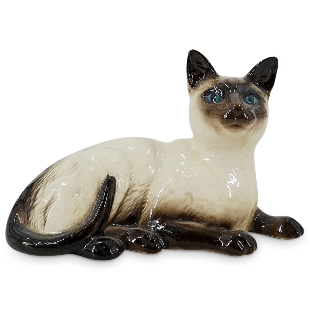 Royal Doulton Porcelain "Siamese Cat Lying" Figurine (1 of 7)