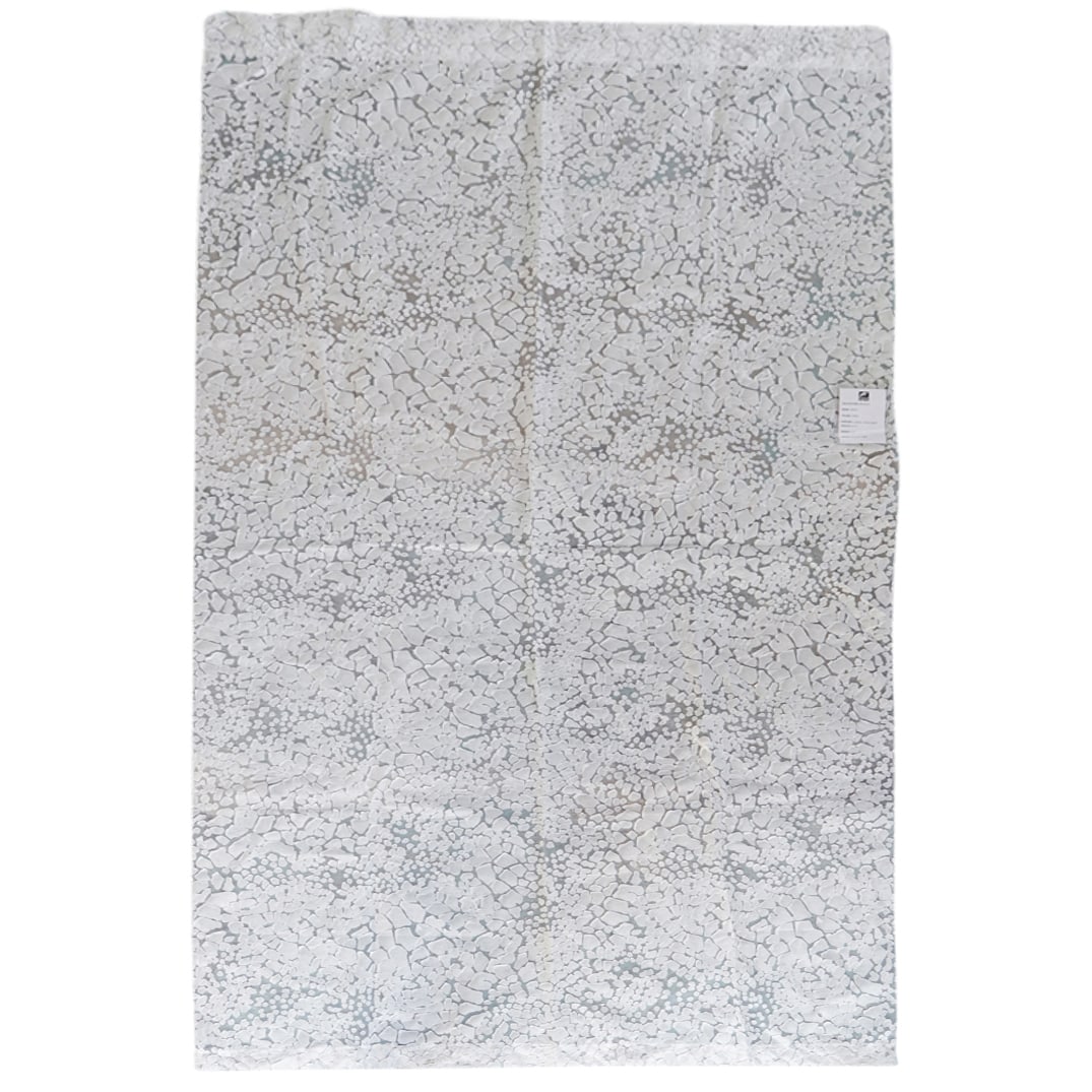(3) Andrew Martin Designer Hanging Fabric Panels: DESCRIPTION: (3) Andrew Martin Designer Hanging Fabric Panels (1) Andrew Martin designer fabric piece from the Berkeley Collection, "Ebury" ivory color pattern. 100% polyester, 100% paper face. H 89.5