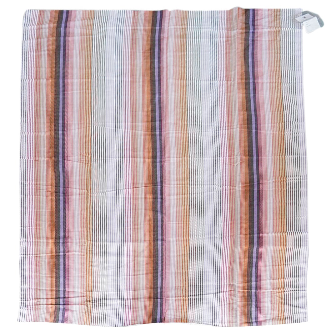 (3) Andrew Martin Designer Hanging Fabric Panels: DESCRIPTION: (3) Andrew Martin Designer Hanging Fabric Panels (1) Andrew Martin designer fabric piece from the Americana Collection, "Glory" red color pattern. 55% cotton, 45% j. H 80" W: 52.25" (1) A