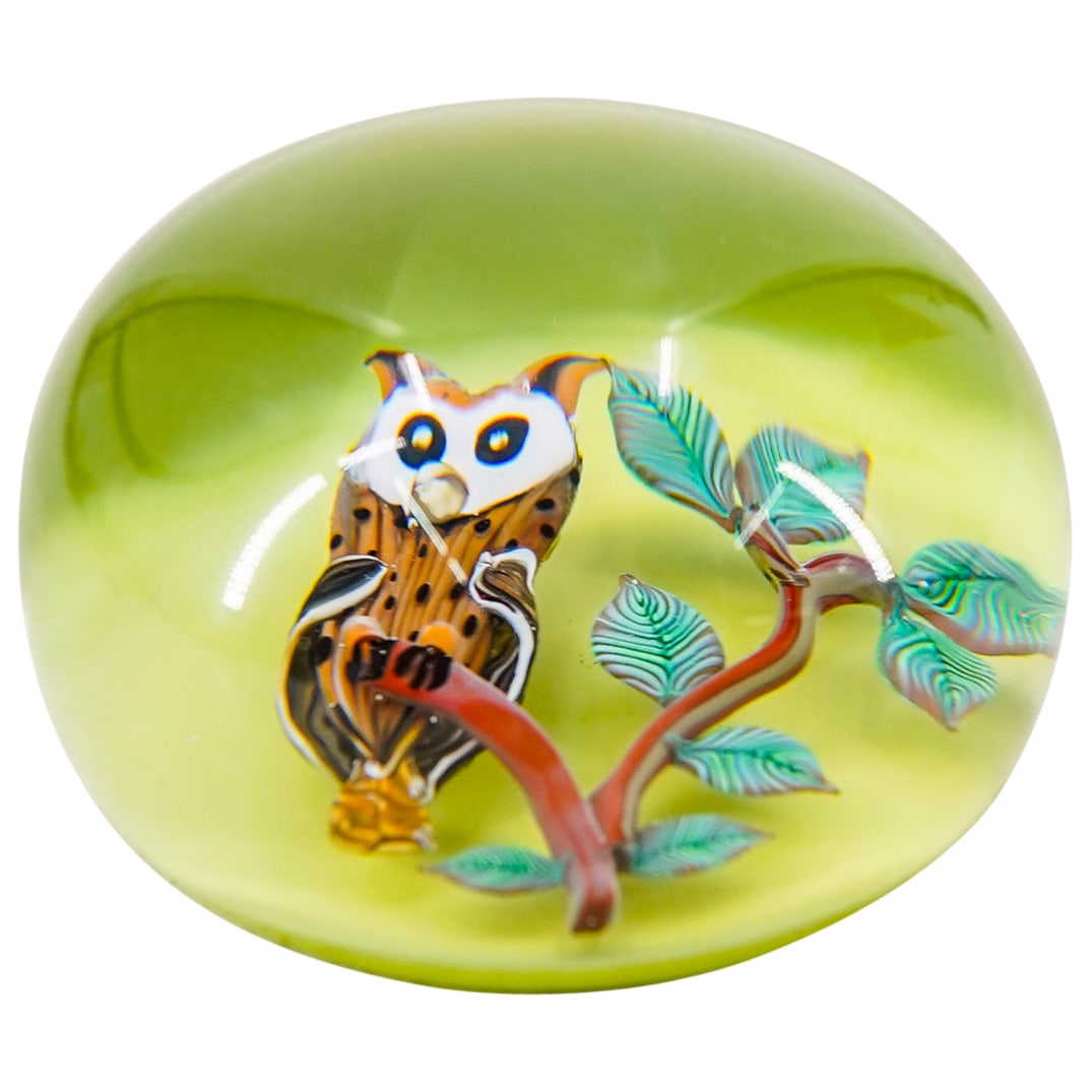 Saint Louis Glass Owl Paperweight (1 of 3)