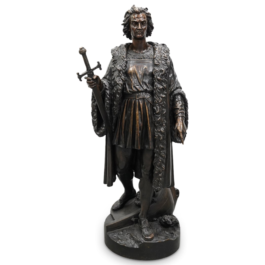 Large Mathurin Moreau (French, 1822-1912) "Colombo" Bronze (1 of 8)