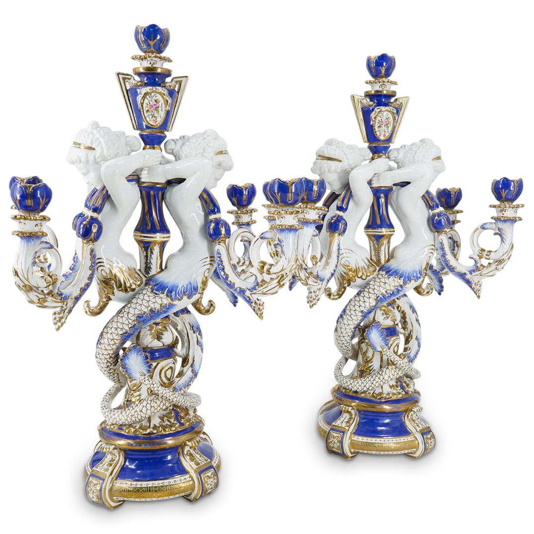 French Sevres porcelain (5) Light Candelabras (1 of 11)