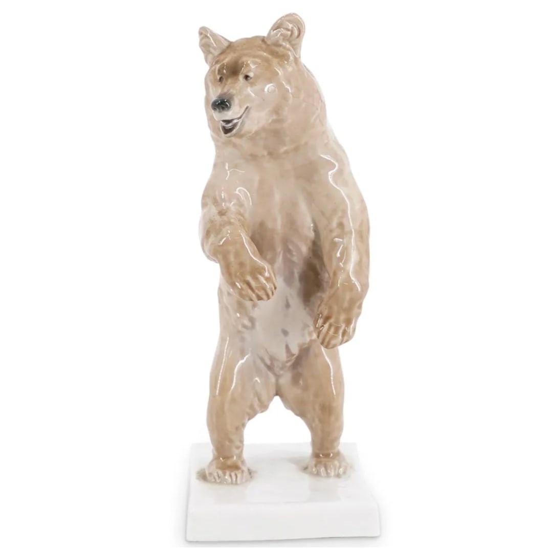 Meissen Porcelain Standing Bear Figurine (1 of 4)