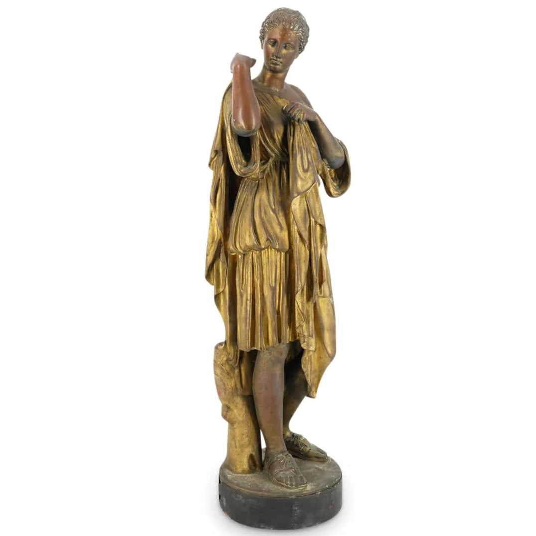 French Vauvray Freres Gilt Bronze Figural Sculpture (1 of 4)