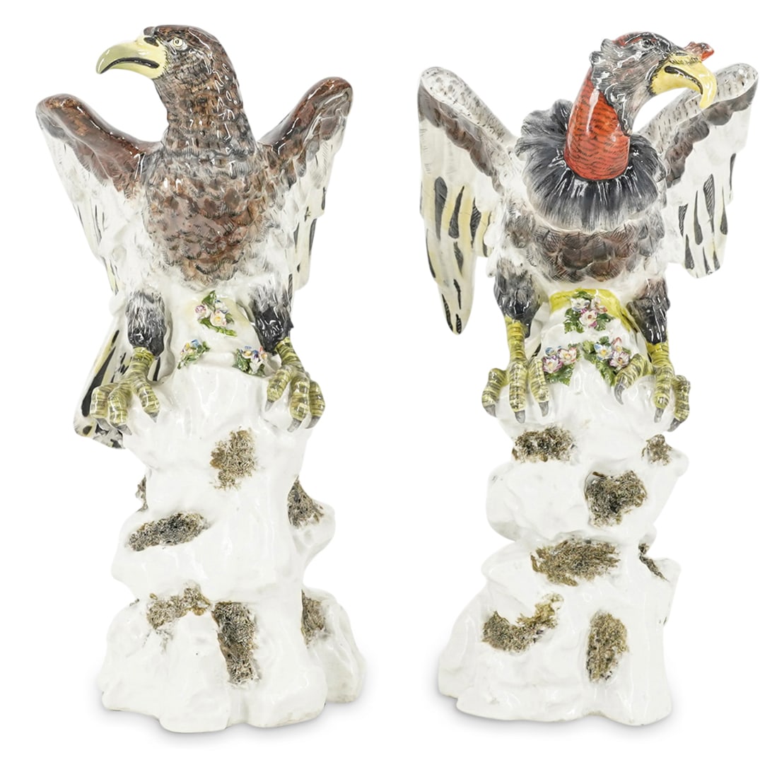(2 Pc) English Porcelain Birds Of Prey (1 of 10)