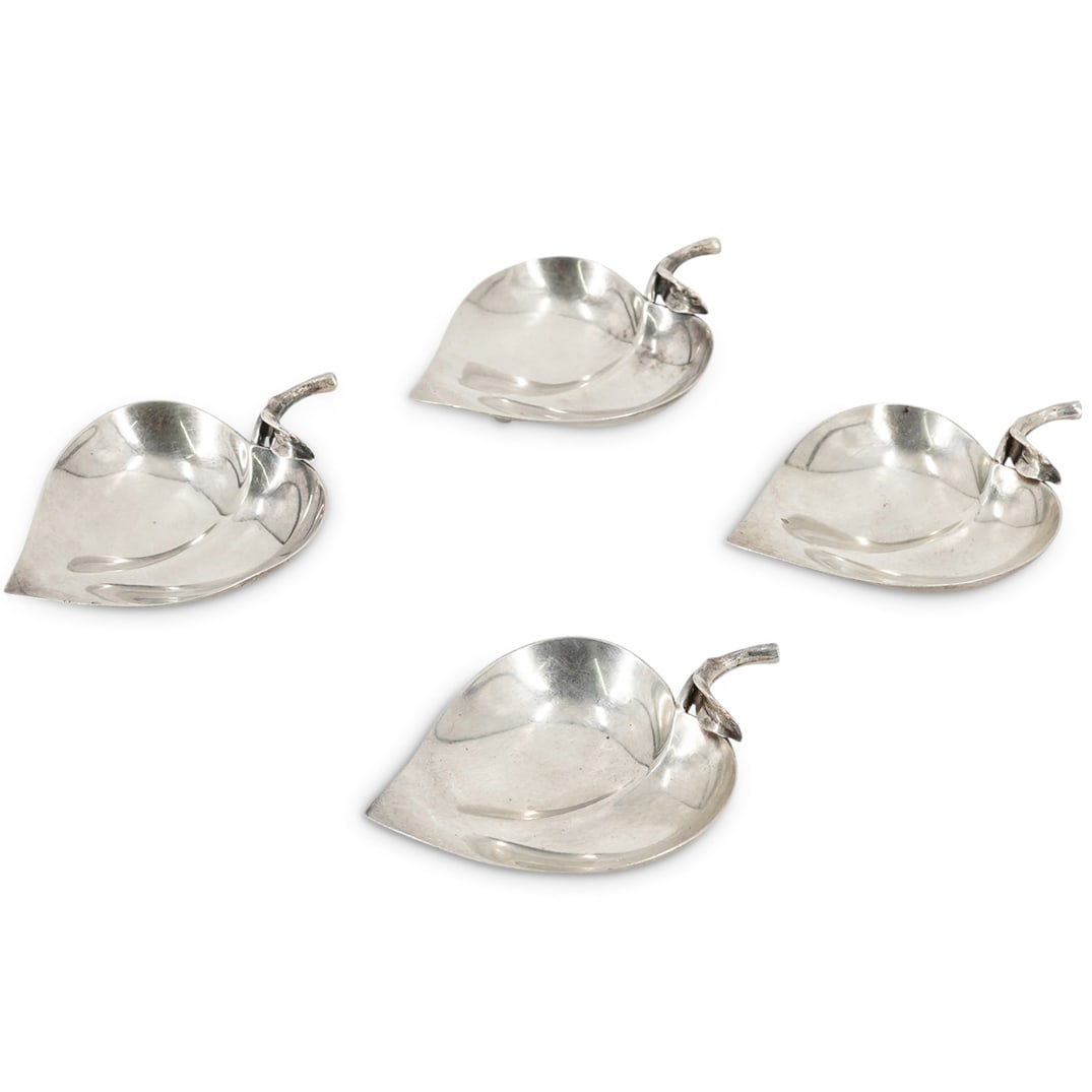 (4 Pc) Tiffany & Co. Sterling Silver Leaf Bowls (1 of 5)