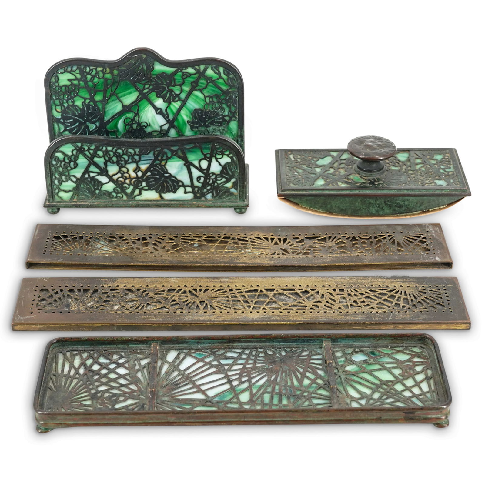 (5Pc) Tiffany Studios Desk Set (1 of 9)