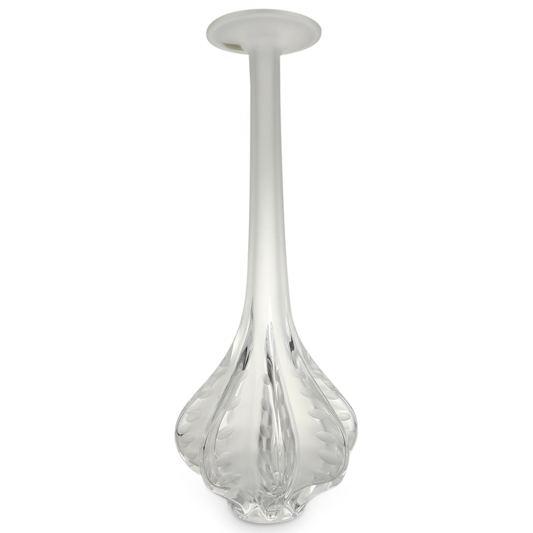 Lalique "Claude" Frosted Crystal Flower Vase (1 of 3)