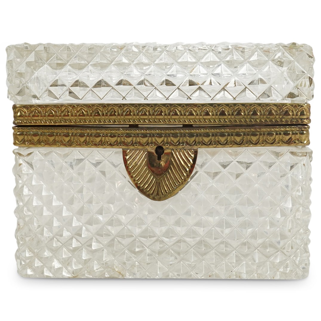 Antique Baccarat Ormolu & Crystal Vanity Box (1 of 6)