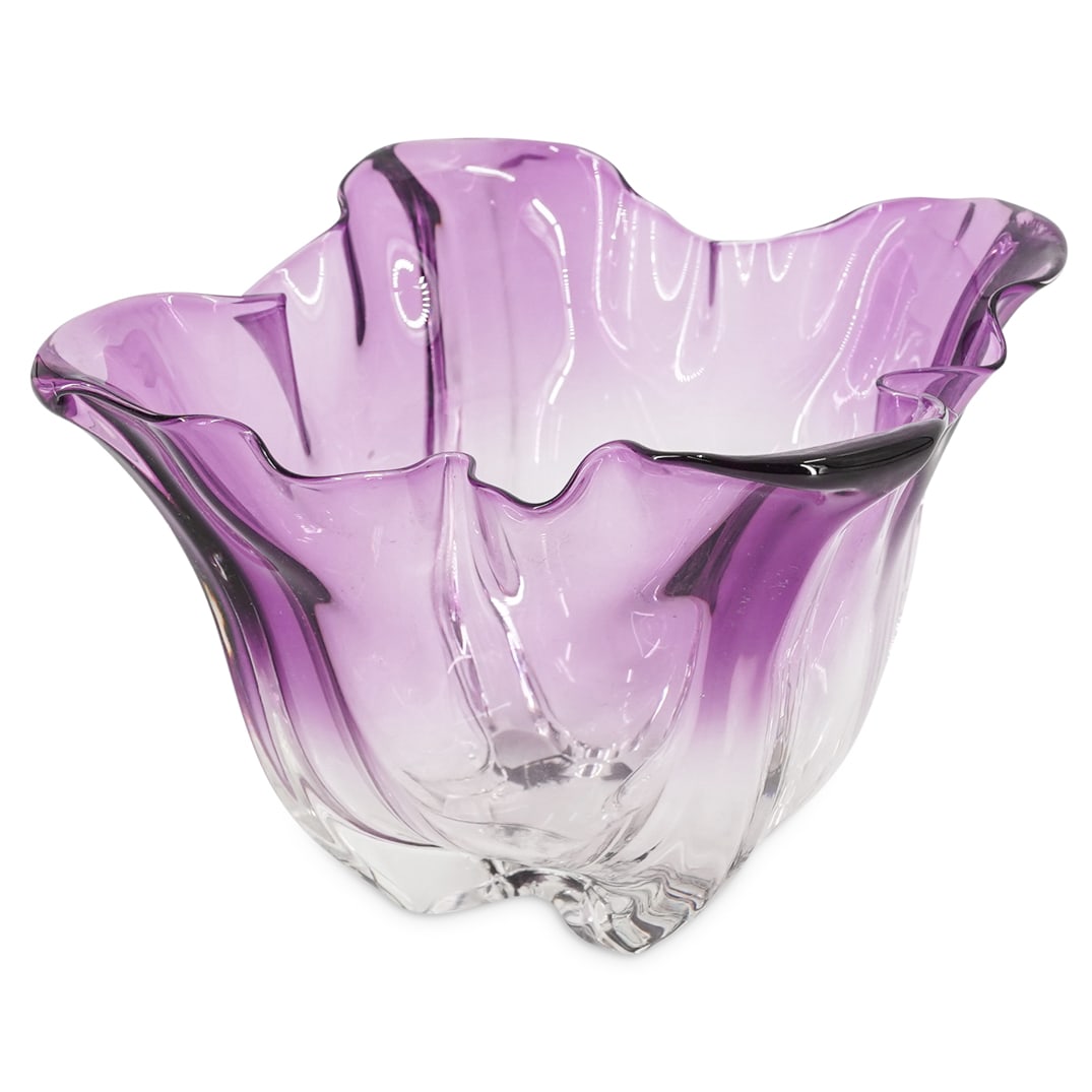 Steuben Colorless Grotesque Bowl With Amethyst Shading (1 of 7)