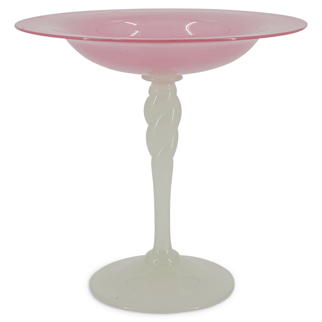 Steuben Rosaline And Alabaster Compote (1 of 4)