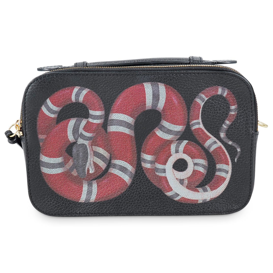 Vintage Gucci Calfskin King Snake Print Shoulder Camera Bag (1 of 13)