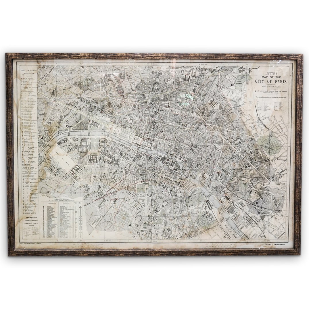 "Restoration Hardware" Vintage Parisian Map (1 of 10)