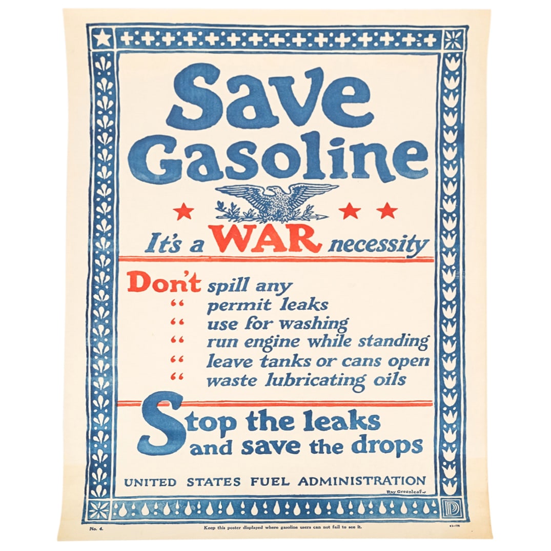 World War I "Save Gasoline" Poster (1 of 5)