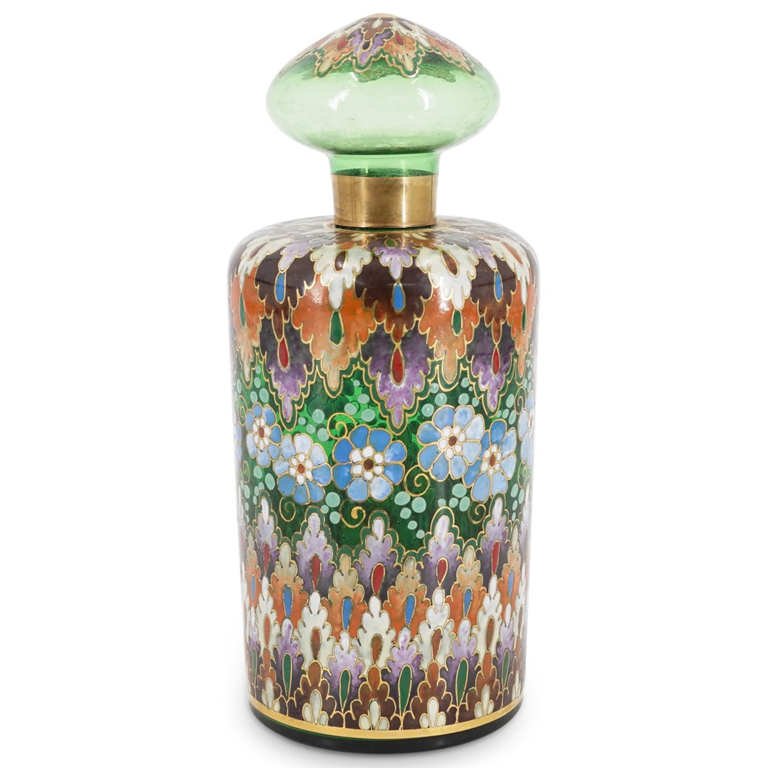 French Enameled Glass Perfume Bottle (1 of 6)