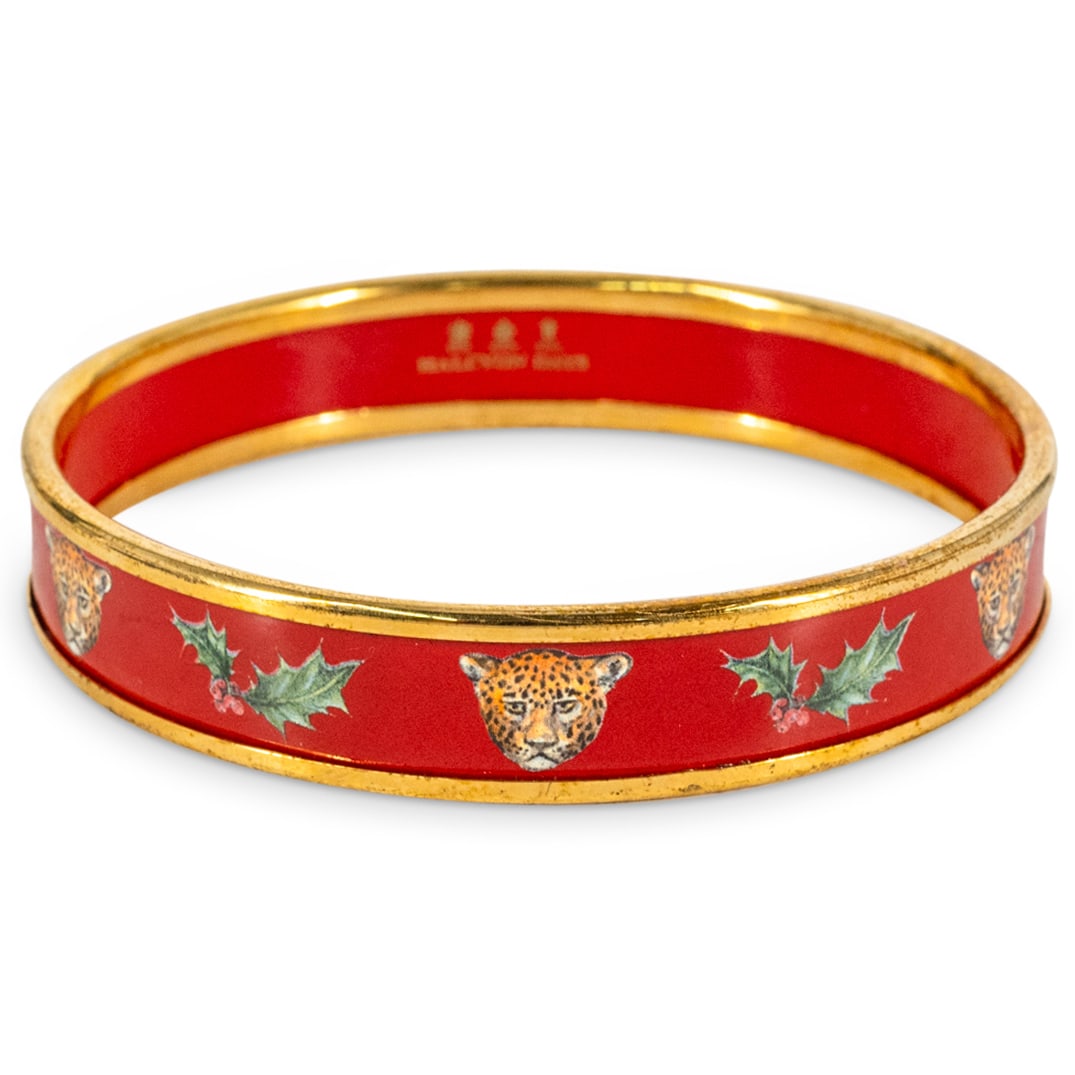 Vintage Halcyon Days Enamel Bangle Bracelet (1 of 3)