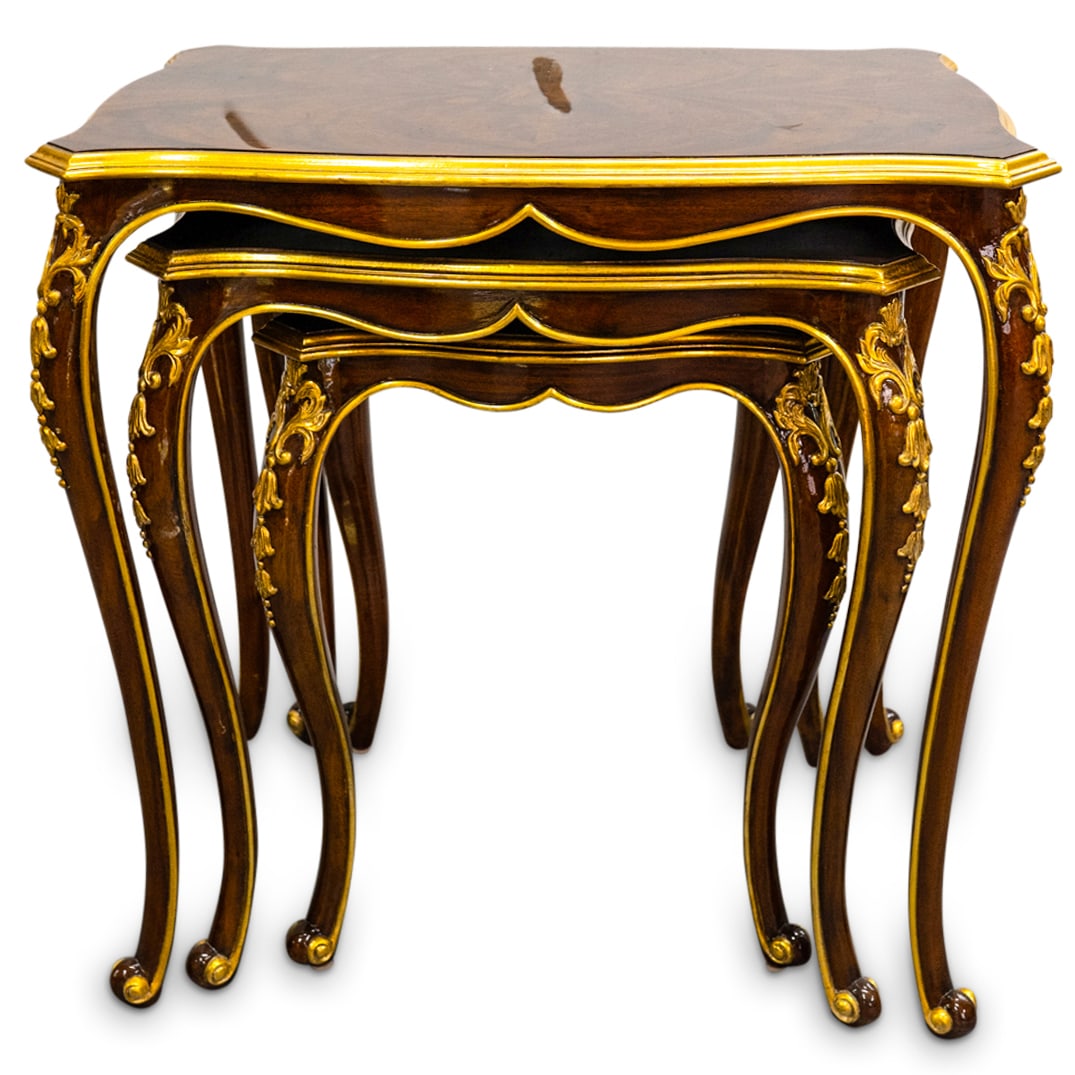 (3 Pc) Jonathan Charles Monte Carlo Wildwood Nesting Tables (1 of 7)