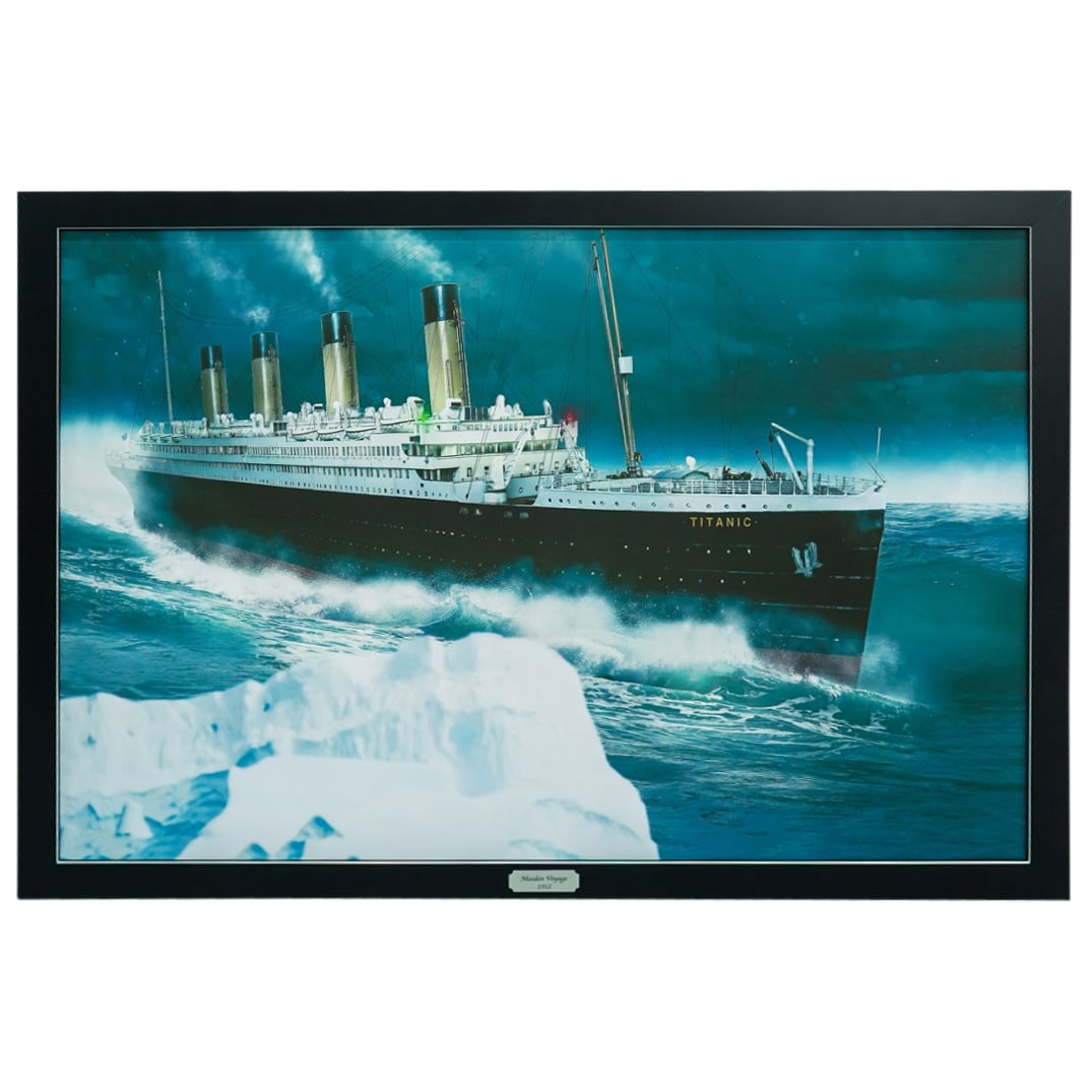 Framed "Maiden Voyage" Titanic Giclee On Canvas Board (1 of 9)