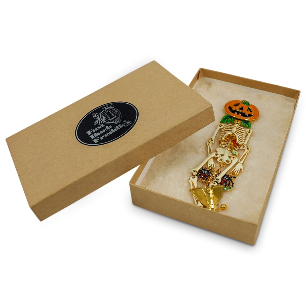 Signed "Mr. Bones" Lunch At The Ritz Embellished Pin Brooch (1 of 7)