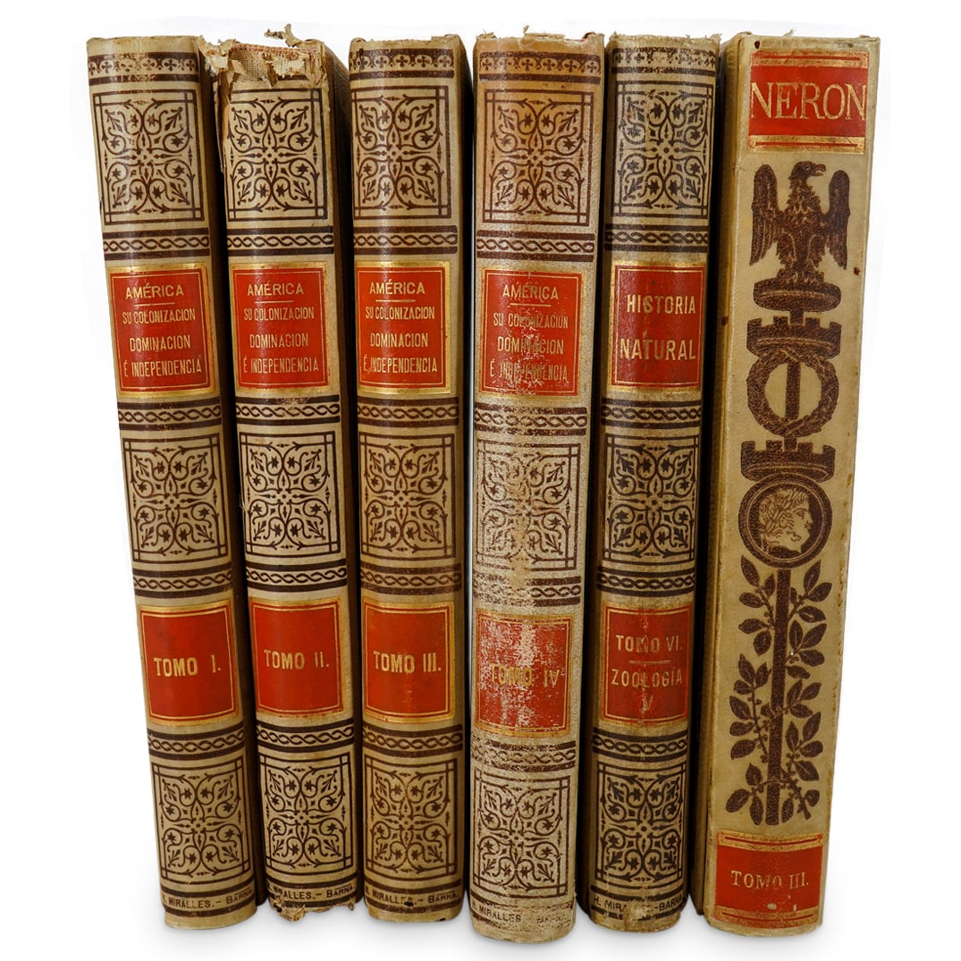 (6 Pc) Antique Editorial Montaner Y Simon Assorted Book Collection- Spanish (1 of 12)