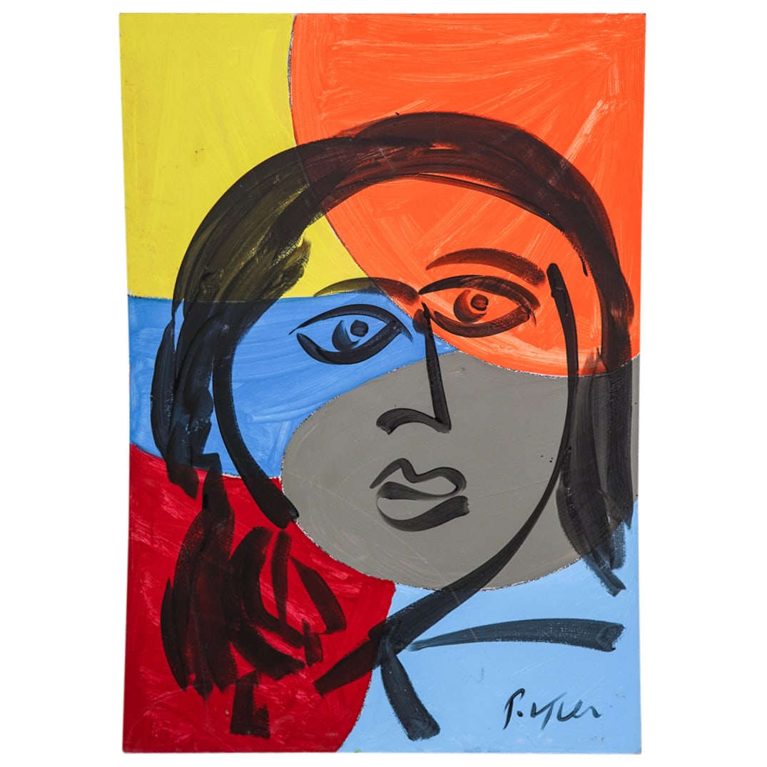 Peter Robert Keil (German, b. 1942) Portrait Oil on Board (1 of 4)