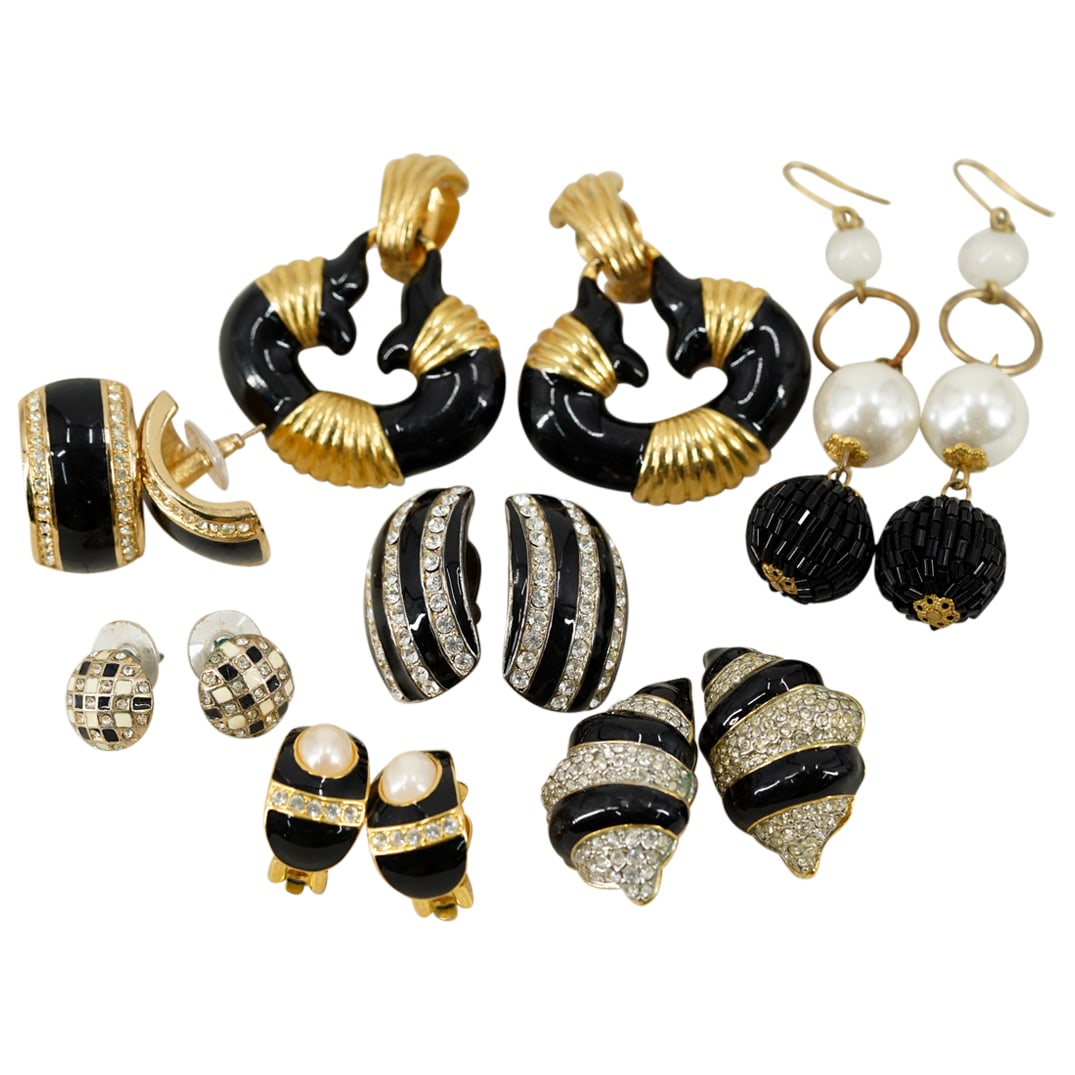 (7 Pc) Vintage Costume Jewelry Earrings Grouping Set (1 of 20)