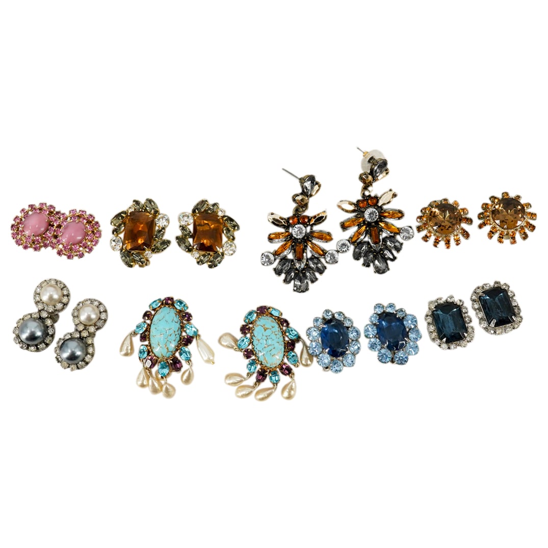 (8 Pc) Assorted Costume Jewelry Earrings Grouping (1 of 20)