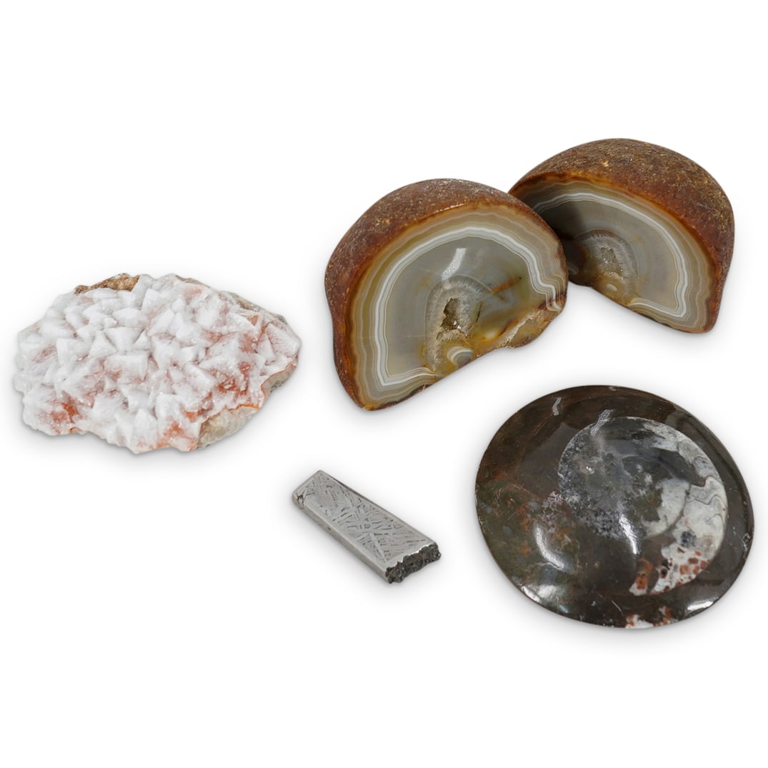 (5 Pc) Assorted Fossils & Minerals Specimens Grouping Collection (1 of 10)