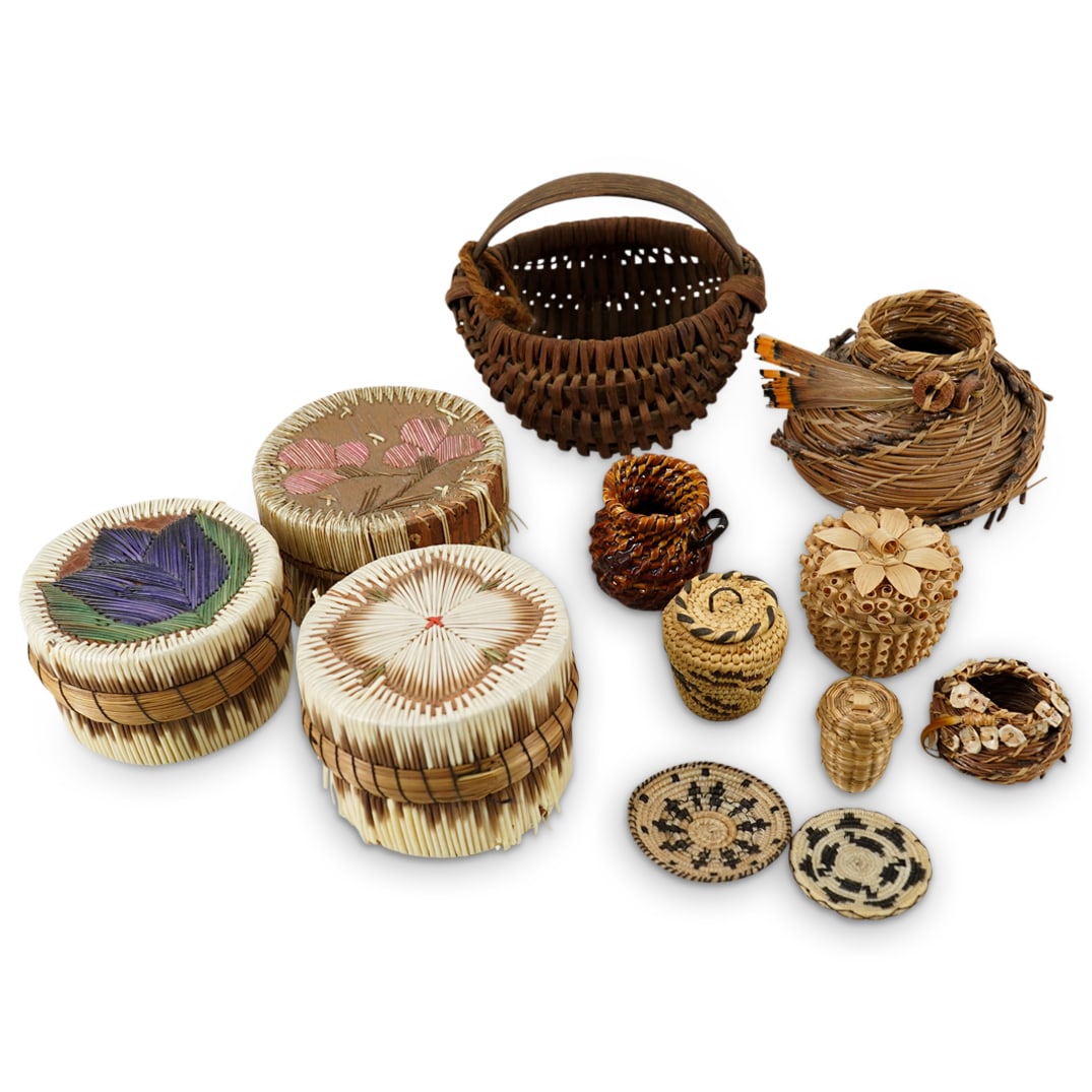 (13 Pc) Native American Artifacts & Victorian Display Vitrine (1 of 20)