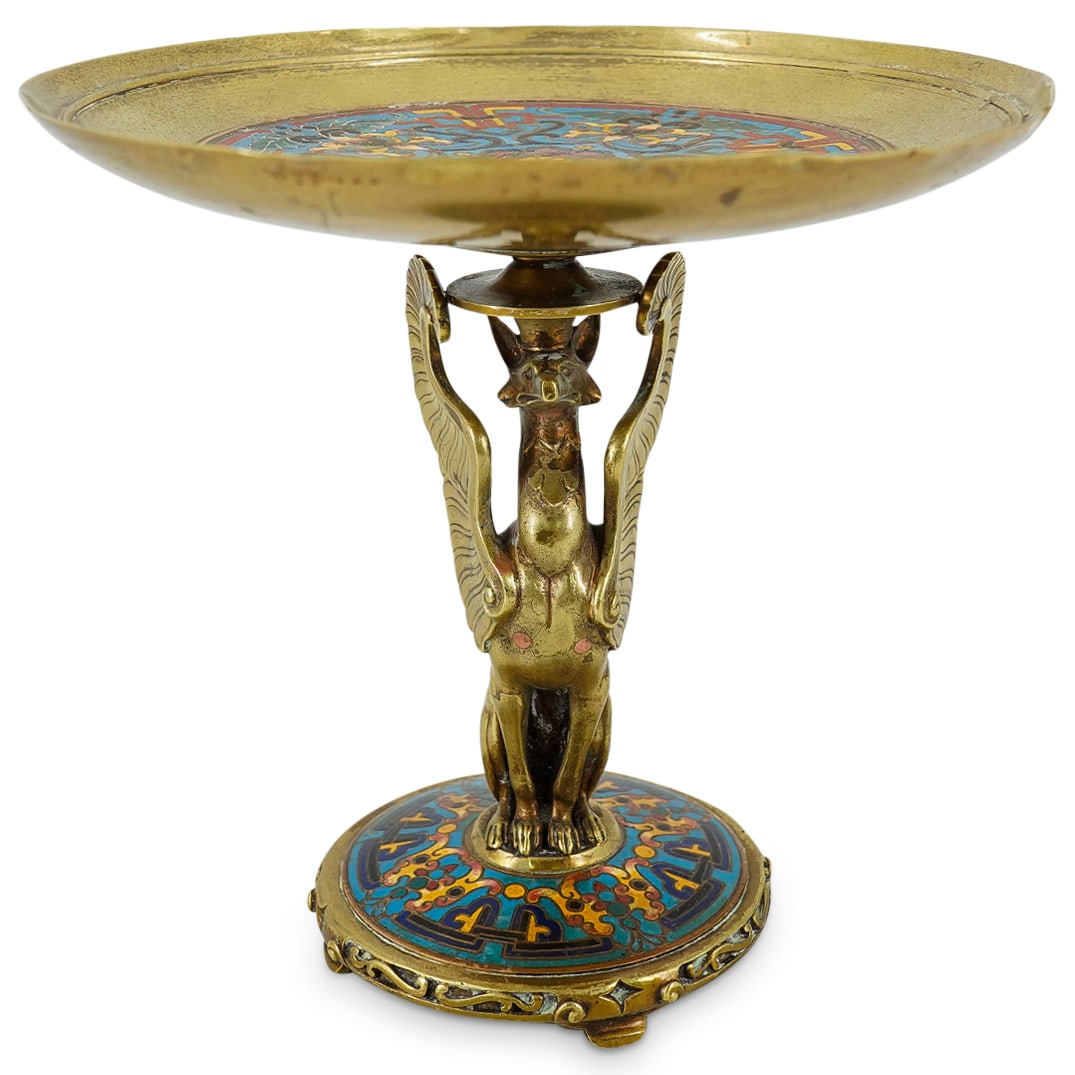 Ferdinand Barbedienne Champleve Griffin Compote (1 of 8)