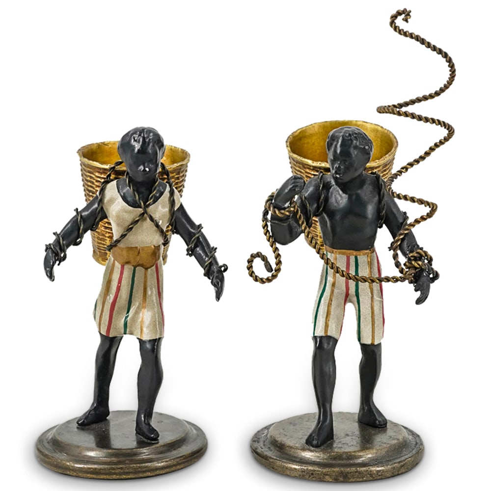 Antique European Mixed Metal Blackamoor Figurines (1 of 7)