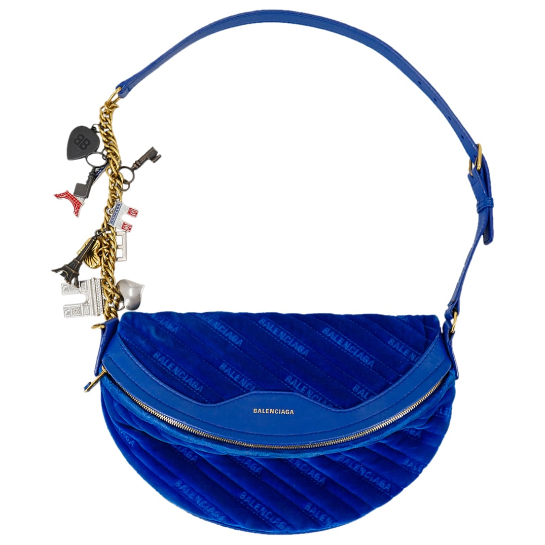 Balenciaga Souvenir XS Embellished Quilted Velvet Belt Bag (1 of 15)