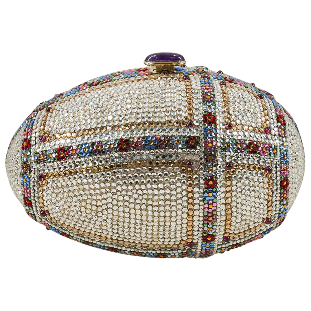 Judith Leiber Egg Minaudiere Crystal-Embellished Clutch (1 of 10)