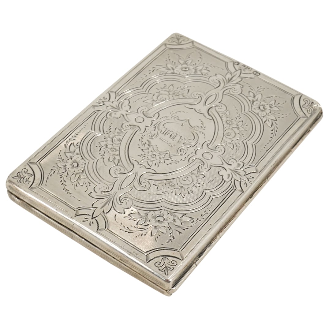 Antique Victorian Sterling Silver Note And Card Case (1 of 4)