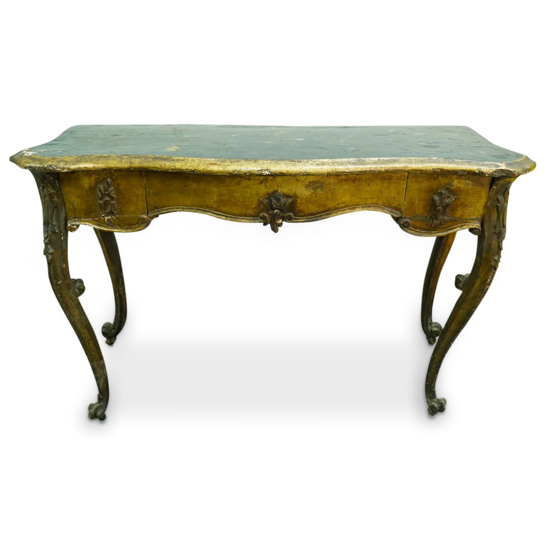 19th C. Italian Gilt Carved Distressed Wood Console (1 of 20)