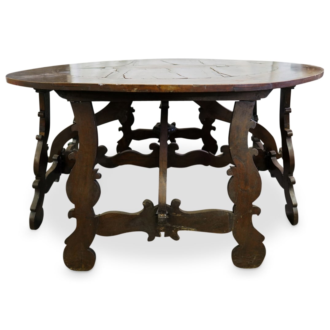 17th Century Italian Baroque Walnut Table (1 of 19)