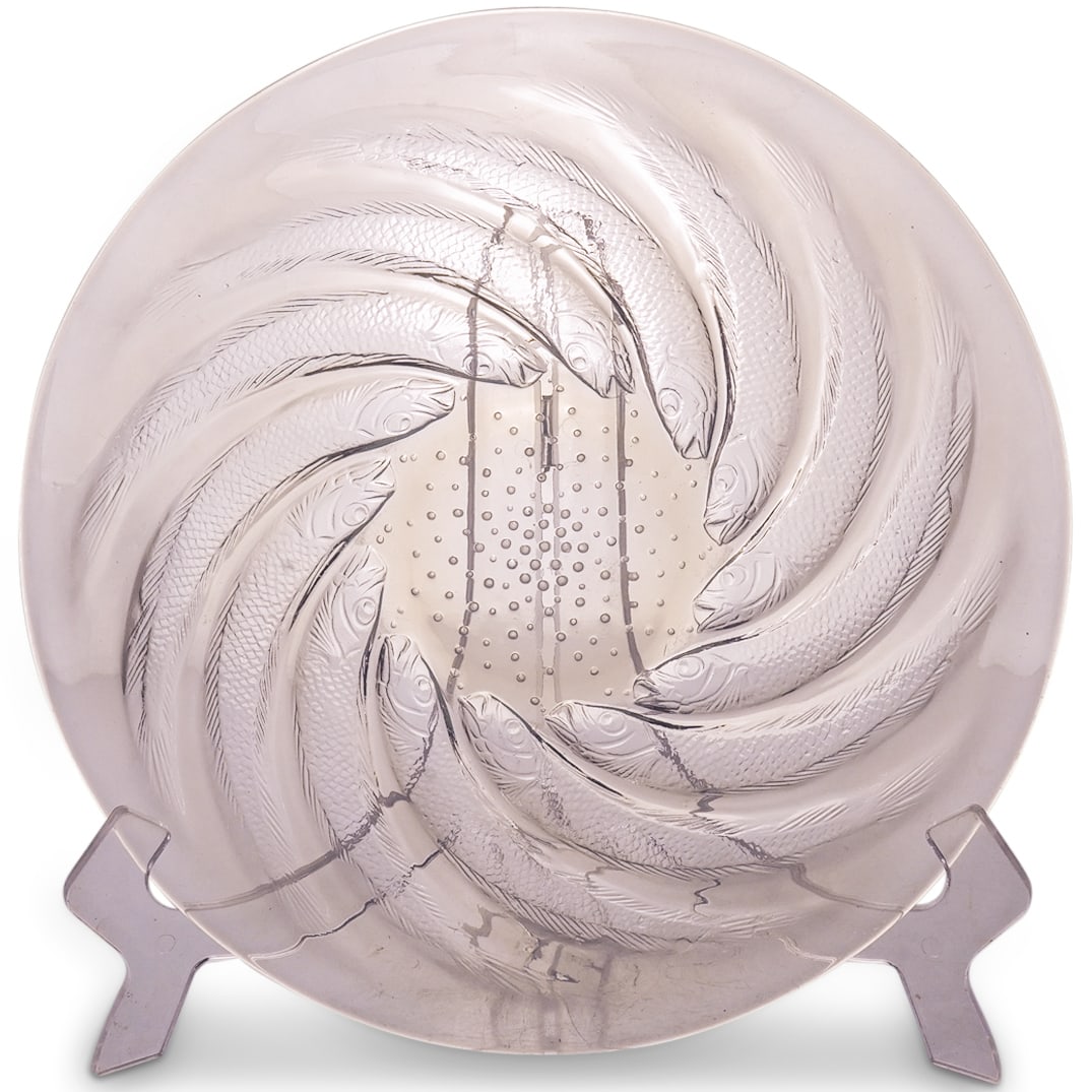 Rene Lalique "Poissons" Opalescent Crystal Plate (1 of 6)