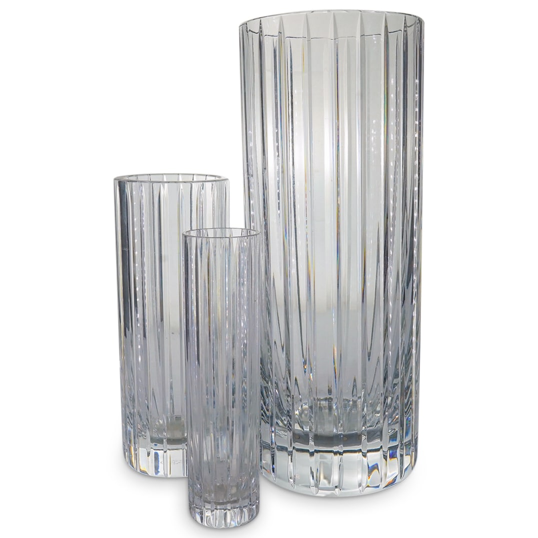 (3 Pc) Baccarat "Harmonie" Flower Vases Set (1 of 17)