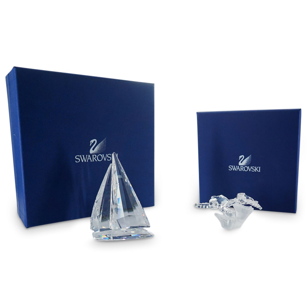 (2) Swarovski Crystal Figurines (1 of 16)