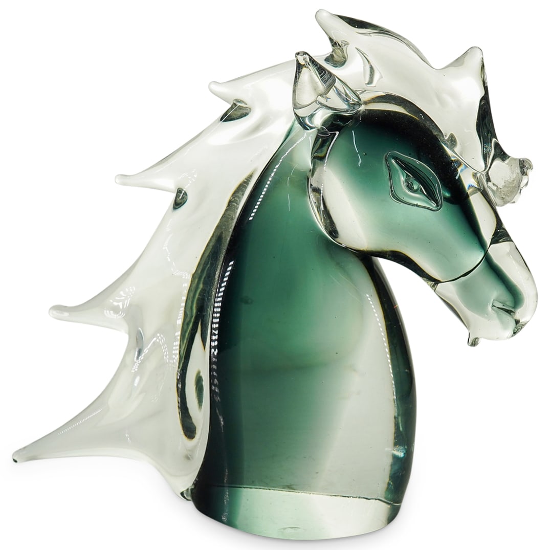 Art Glass Horse Head Sculpture (1 of 5)