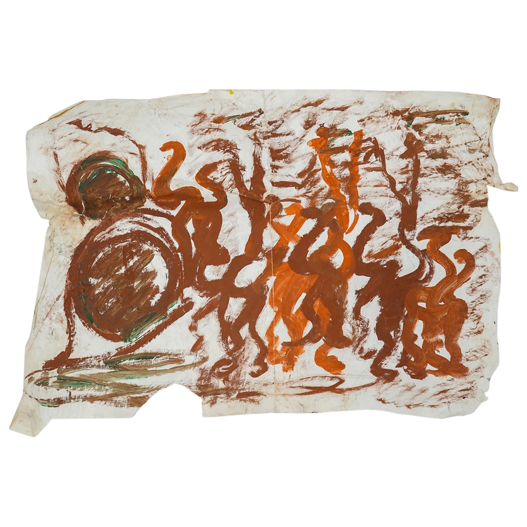 Purvis Young (American, 1943-2010) Mixed Media On Paper (1 of 5)