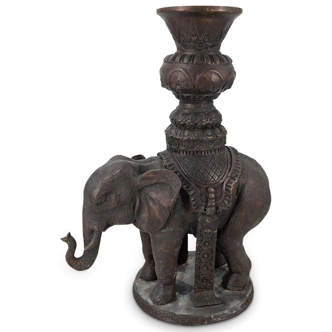 Maitland Smith Bronze Elephant Centerpiece (1 of 17)