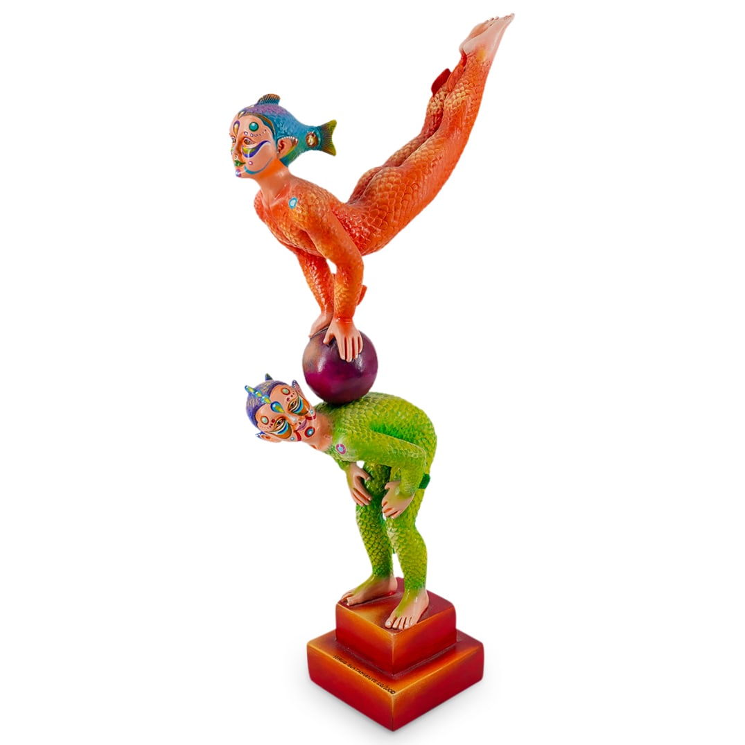 Sergio Bustamante (Mexican, B. 1949) Equilibrist Fish Boys Resin (1 of 9)