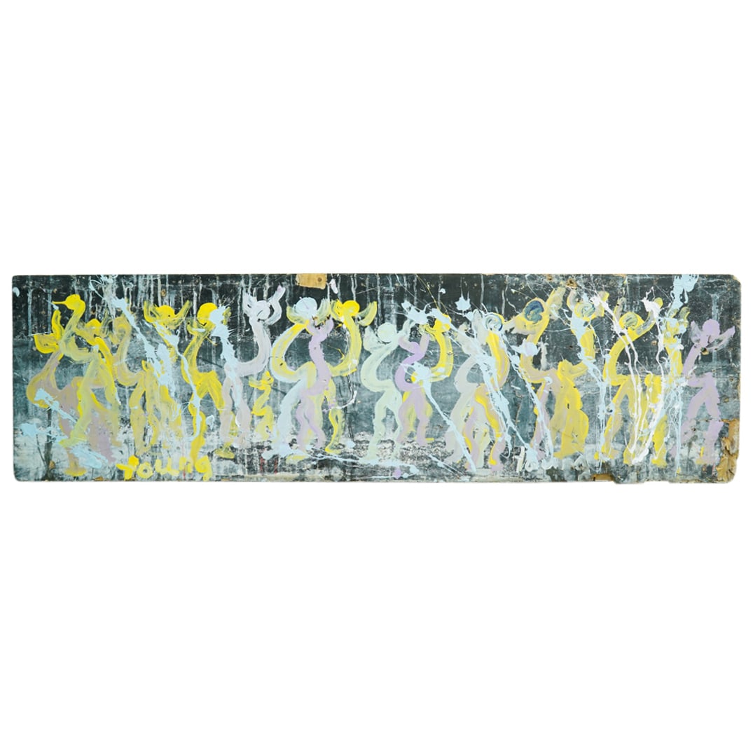 Purvis Young (American, 1943-2010) Painting On Wood (1 of 6)