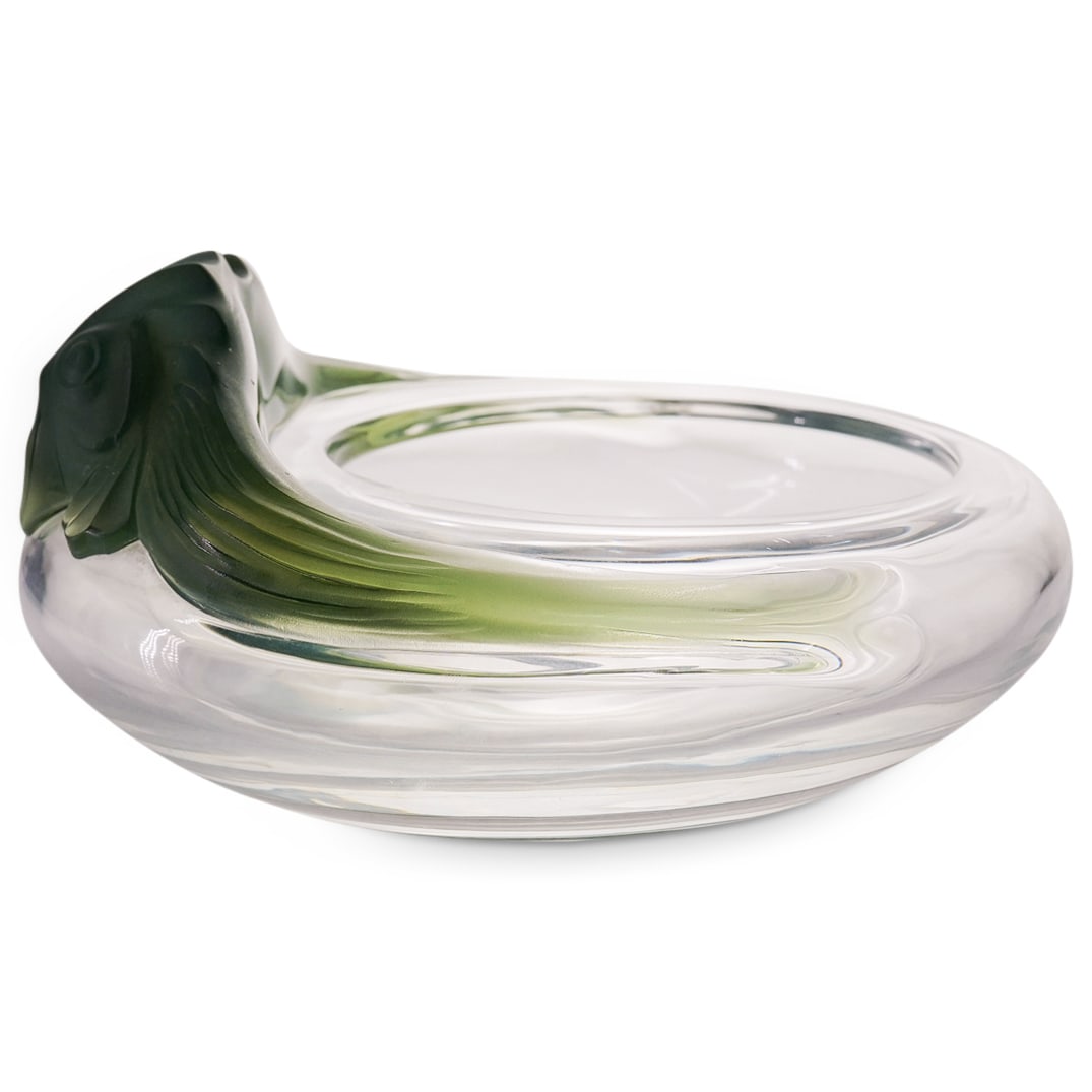 Lalique "Yeso Antinea" Crystal Glass Pate De Verre Fish Bowl (1 of 5)